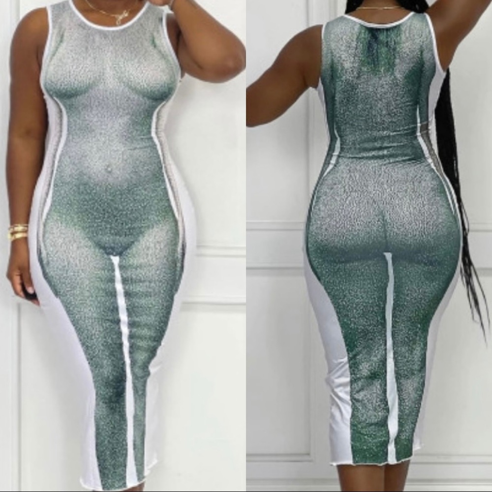 Body outline BODYCON body women Body Midi Dress * NEW